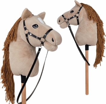 Stokpaard met halster voor hobby horsing zonder geluid