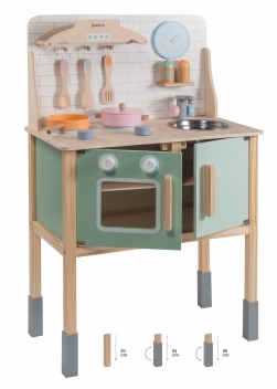 Keuken blank / groen verstelbaar; 80103