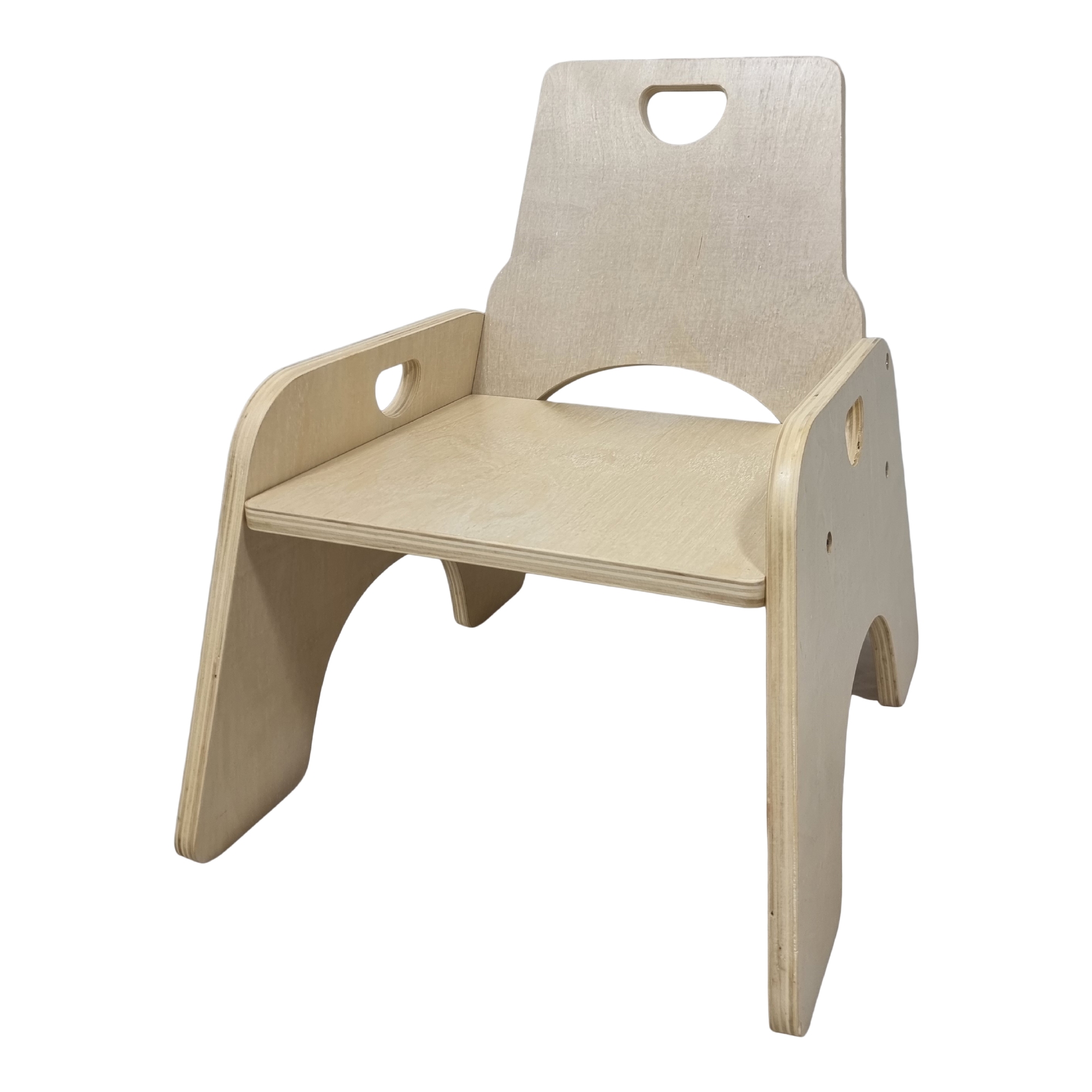 Houten kinderstoel gelakt; 15 MM Berken multiplex bouwpakket