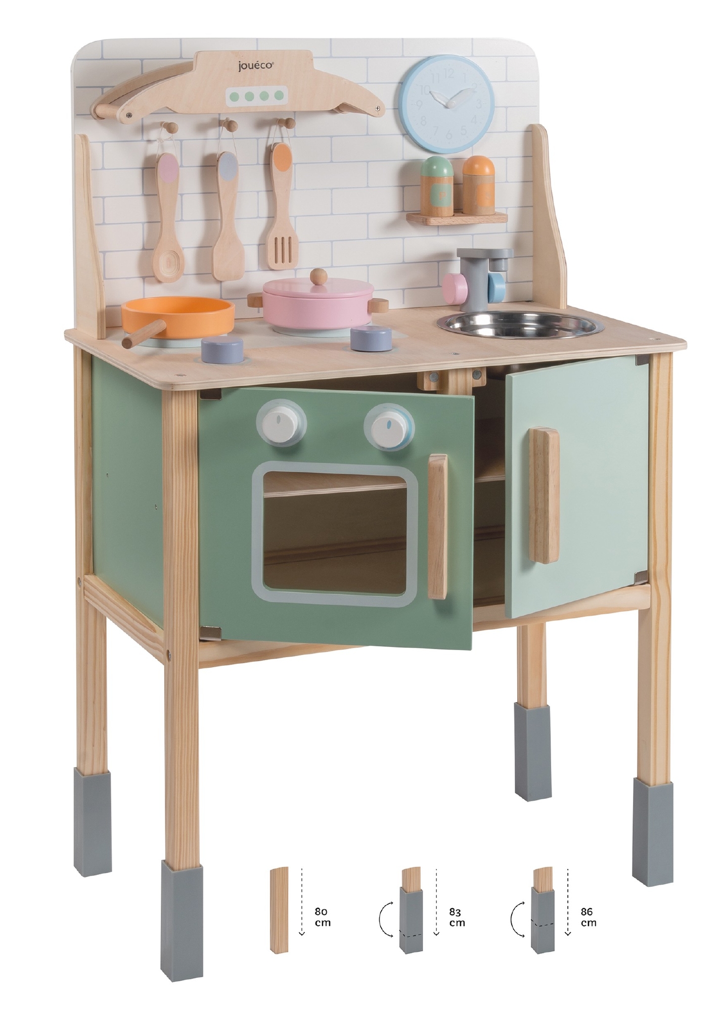 Keuken blank / groen verstelbaar; 80103