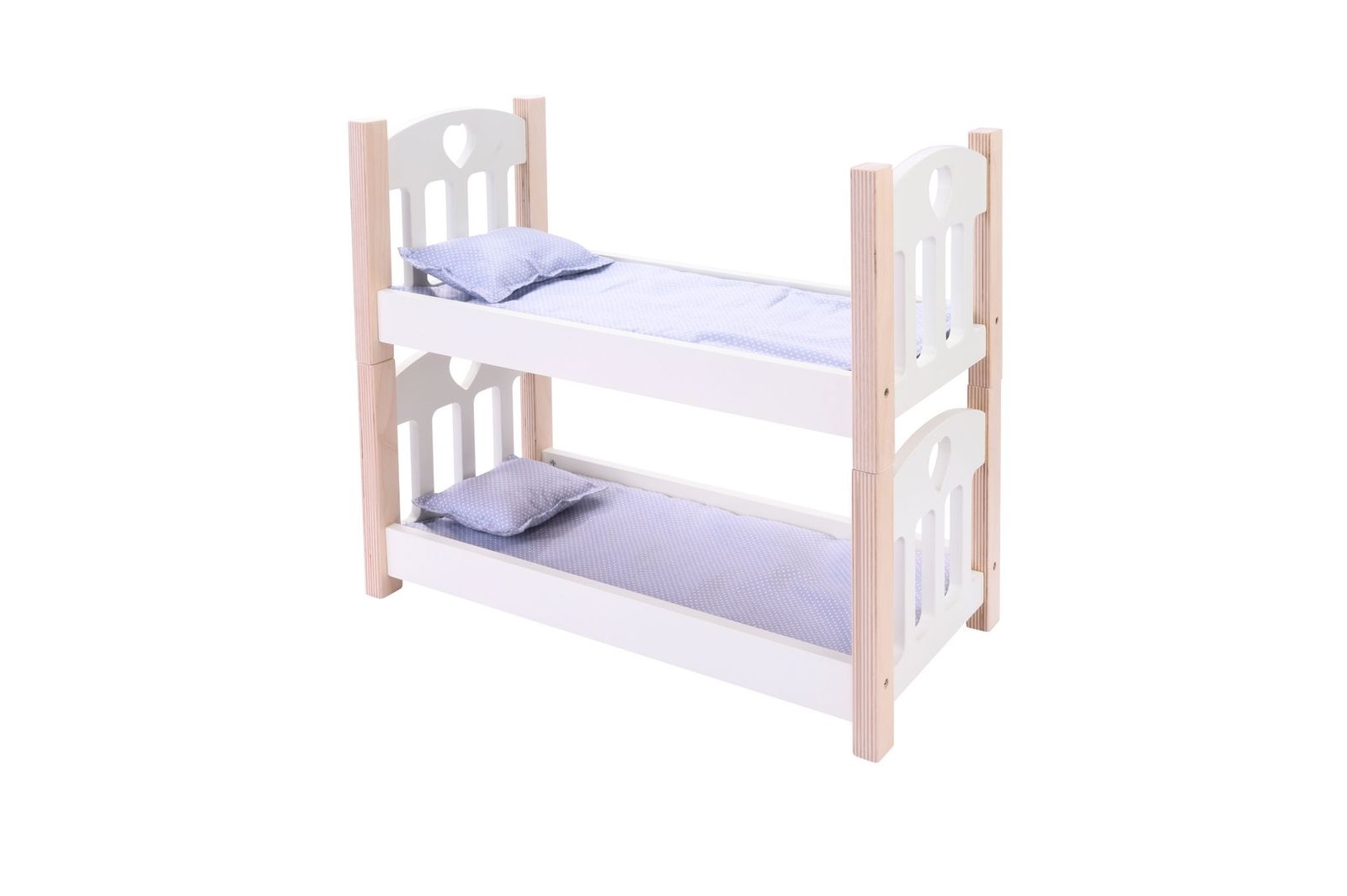 Poppen stapelbed grijs / wit 24