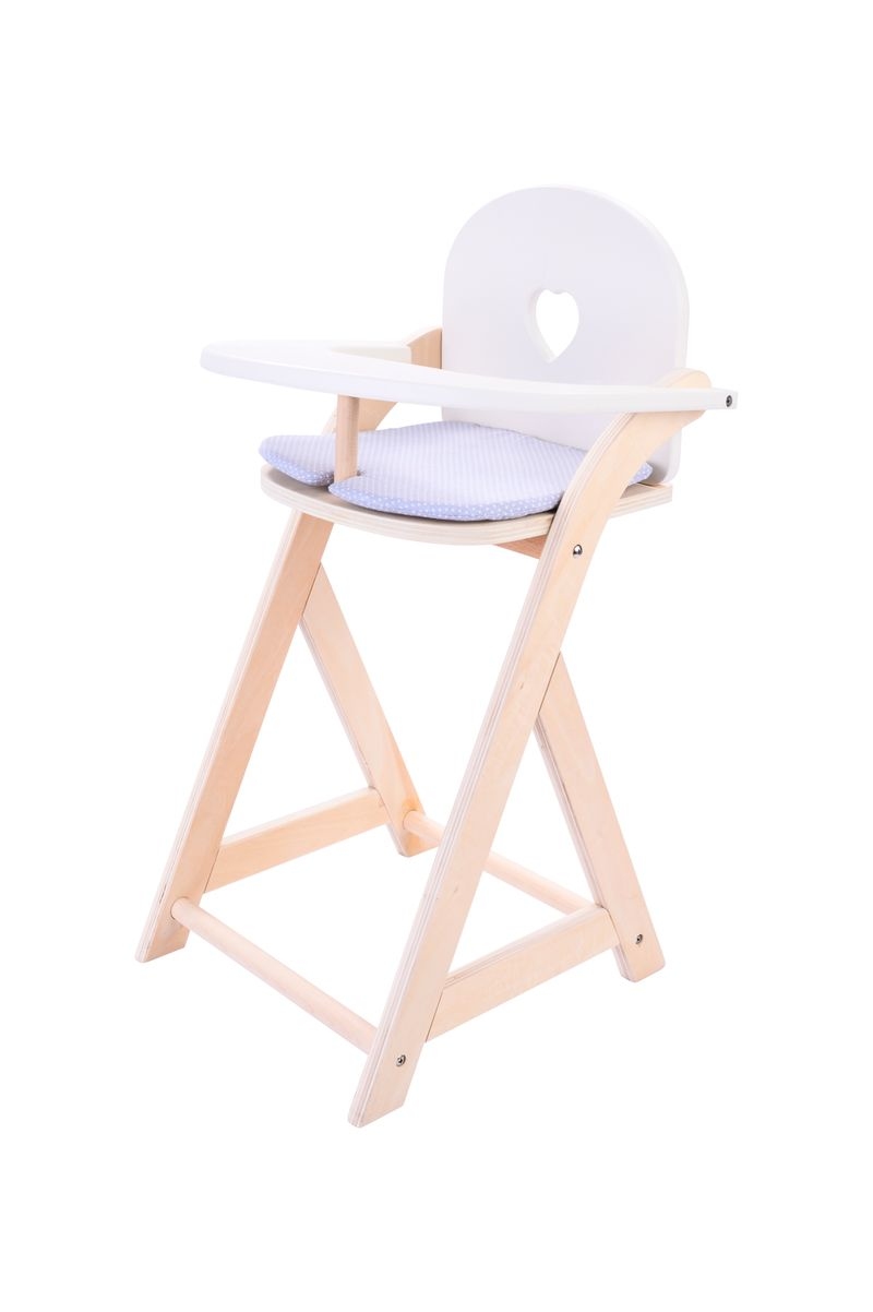 Poppenstoel grijs / wit 24